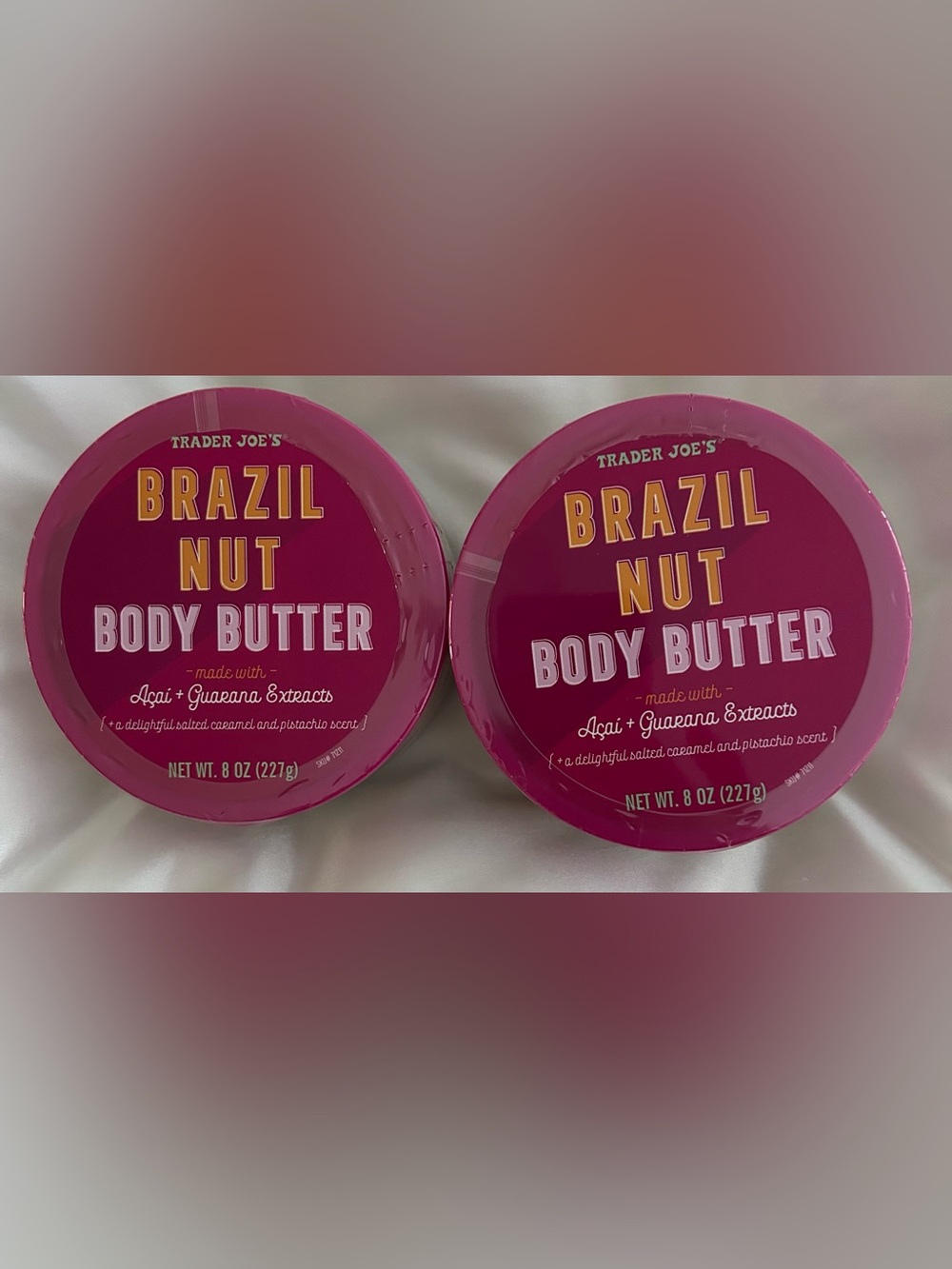 Trader Joe's Brazil Nut Body Butter - Bright Pink - Set of 2